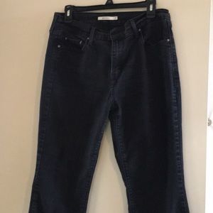 Levi’s 505 Straight Leg Jeans Black Stretch Sz 10